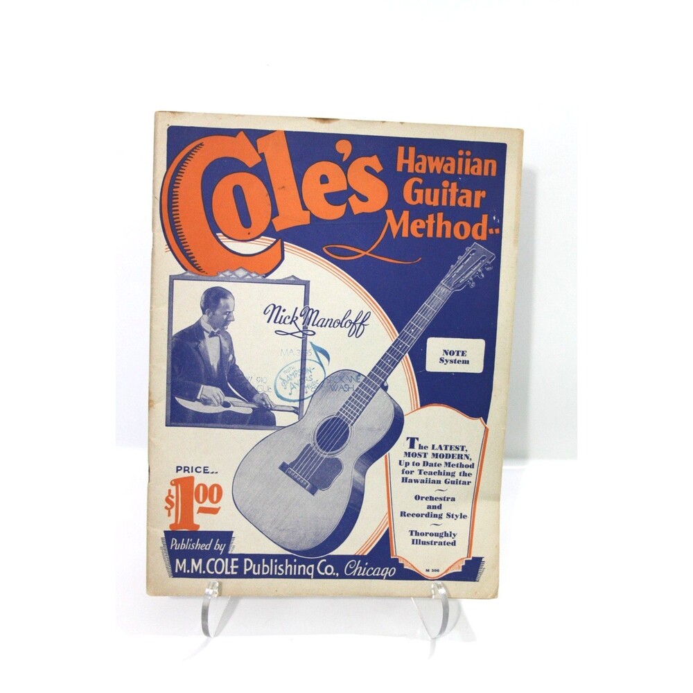 Coles Hawaiian Guitar Method Song Book Vintage Hawaiian Steel Guitar Instruction